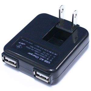 USBAC2PBK【税込】 JTT USB ACチャージャー 2P(ブラック) [USBAC2PBK]【返品種別A】