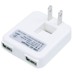 USBAC2PWH【税込】 JTT USB ACチャージャー 2P(ホワイト) [USBAC2PWH]【返品種別A】