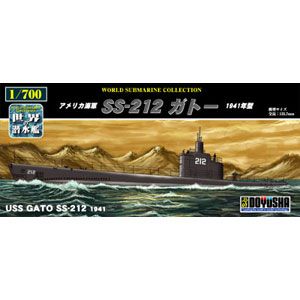 1/700 世界の潜水艦 　12 アメリカ海軍 SS-212 ガトー 1941年 【税込】 童友社 [DYS センスイカン12 アメリカ SS212 ガトー]【返品種別B】【8/16am9:59迄プラチナ3倍ゴールド2倍】【Joshin webはネット通販1位(アフターサービスランキング)/日経ビジネス誌2012】