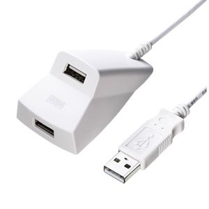 USB-HEX215W【税込】 サンワサプライ 2ポート USB2.0ハブ(ホワイト) [USBHEX215W]【返品種別A】【8/16am9:59迄プラチナ3倍ゴールド2倍】【Joshin webはネット通販1位(アフターサービスランキング)/日経ビジネス誌2012】