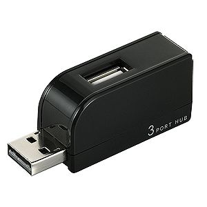 BSH3U02BK【税込】 バッファロー 3ポート USB2.0ハブ(ブラック) [BSH3U02BK]【返品種別A】