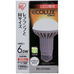 LDR6LW【税込】 アイリスオーヤマ LED電球・レフランプタイプ（全光束：220 lm/電球色相当） ECOLUX [LDR6LW]【返品種別A】【送料無料】