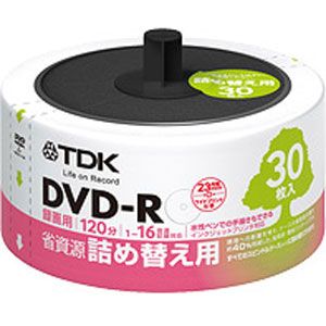 DR120DPWC30RF【税込】 TDK 16倍速対応DVD-R プリンタブル30枚パック　(CPRM対応)　詰め替え用 [DR120DPWC30RF]【返品種別A】