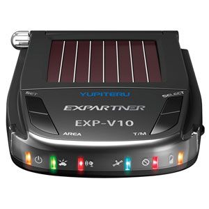 EXP-V10 ユピテル GPS内蔵レーダー探知機 ワンボディ・ソーラータイプ YUPITERU EXPARTNER [EXPV10]
