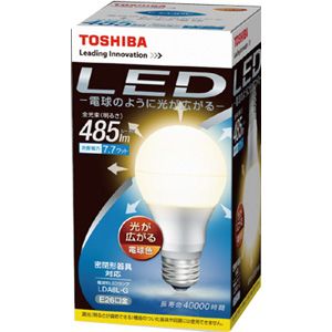 LDA8L-G【税込】 東芝 LED電球 一般電球形 7.7W（全光束：485 lm/電球色相当） E-CORE（イー・コア） [LDA8LG]【返品種別A】【Aug08P3】