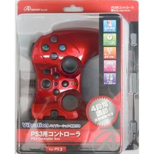 【PS3】PS3用コントローラー『操-sou-』（レッド） 【税込】 アンサー [ANS-P031RDコントロ-ラ-ソウ]【返品種別B】