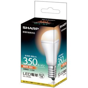 DL-JA32L【税込】 シャープ LED電球 ミニクリプトン電球形 4.9W（全光束：350lm/電球色相当） SHARP ELM [DLJA32L]【返品種別A】
