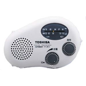 TY-JR11-W【税込】 東芝 防水形充電ラジオ　ホワイト TOSHIBA CUTEBEAT [TYJR11W]【返品種別A】【送料無料】【Joshin webはネット通販1位(アフターサービスランキング)/日経ビジネス誌2012】