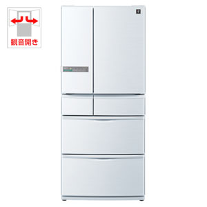 SJ-XF56W-S【税込】 シャープ 560L 6ドア冷蔵庫（クリアシルバー） SHARP プラズマクラスター冷蔵庫 [SJXF56WS]【返品種別A】【送料無料】【Joshinは平成20/22年度製品安全対策優良企業 連続受賞・プライバシーマーク取得企業】