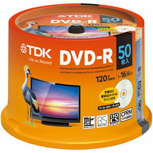 DR120DALC50PUE【税込】 TDK 16倍速対応DVD-R 50枚パック 4.7GB パールカラーレーベル [DR120DALC50PUE]【返品種別A】【Joshin webはネット通販1位(アフターサービスランキング)/日経ビジネス誌2012】