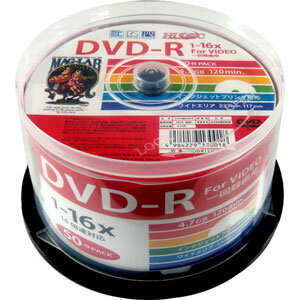 HDDR12JCP50【税込】 HI-DISC 16倍速対応DVD-R 50枚パック　4.…...:jism:10804943