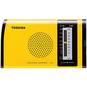 TY-JR50-Y【税込】 東芝 防水形充電ラジオ　イエロー TOSHIBA [TYJR50Y]【返品種別A】【送料無料】【Joshin webはネット通販1位(アフターサービスランキング)/日経ビジネス誌2012】