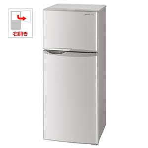 SJ-H12W-S【税込】 シャープ 118L 2ドア冷蔵庫（直冷式）　シルバー系 SHARP [SJH12WS]【返品種別A】【送料無料】