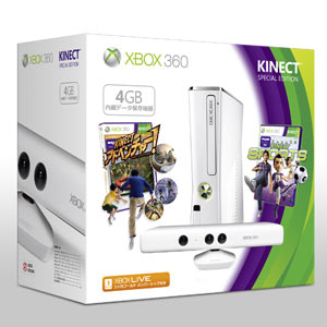 Xbox 360 4GB + Kinect スペシャルエディション（ピュアホワイト） 【税込】 マイクロソフト [S4G-00096エックスボックス36]【返品種別B】【送料無料】