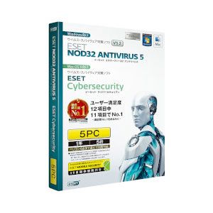 ESET NOD32アンチウイルス V5.2 Windows/Mac対応 5PC【税込】 パソコンソフト キヤノンITソリューションズ 【返品種別A】【送料無料】