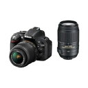 D5200WZ-BK ニコン デジタル一眼レフカメラ「D5200」ダブルズームキット（ブラック） ニコン　D5200 [D5200WZBK]★10/7am9:59迄P2倍★10/8am9:59迄Facebookいいね(新ルール)P5倍★