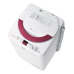 ES-G55NC-R シャープ 5.5kg 全自動洗濯機　レッド系 SHARP ES-GE55N のJoshinオリジナルモデル [ESG55NCR]★11/7am1:59迄Facebookいいね(新ルール)P5倍★_