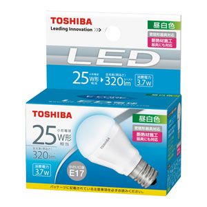 LDA4N-H-E17/S【税込】 東芝 LED電球 ミニクリプトン形 3.7W（昼白色相…...:jism:11229331