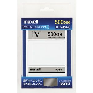 M-VDRS500G.C.B マクセル iVDR-S規格対応リムーバブル・ハードディスク 500GB　簡易包装パック maxell　カセットハードディスク「iV（アイヴィ）」 [MVDRS500GCB]