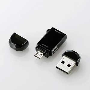 MF-SAU308GBK【税込】 エレコム USB3.0対応 スマホ、タブレット対応USB…...:jism:11036646