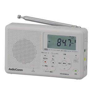 ICR-SD308K-W【税込】 オーディオコム ラジオ付メモリーレコーダー AudioC…...:jism:11032039