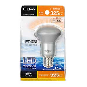 LDR4L-H-E17-G611【税込】 ELPA LED電球 ミニレフ形 325lm(電…...:jism:11159707