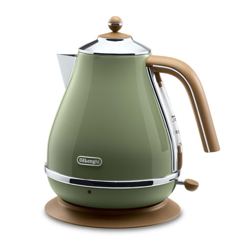 KBOV1200J-GR デロンギ 電気ケトル　1.0L　オリーブグリーン DeLonghi　 アイコナ・ヴィンテージ コレクション [KBOV1200JGR]