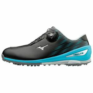 51GW1720-09-235 ミズノ レディース・スパイクレスゴルフシューズ（ブラック×カイブルー・23.5cm） MIZUNO NEXLITE 004 Boa（W）の画像
