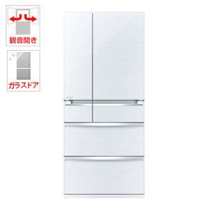 （標準設置料込）MR-WX70C-W 三菱 700L 6ドア冷蔵庫（クリスタルホワイト） MITSUBISHI 置けるスマート大容量 WXシリーズ