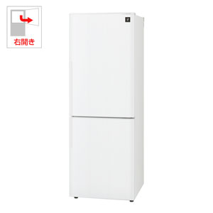（標準設置料込）SJ-PD27D-W シャープ 271L 2ドア冷蔵庫（ホワイト系）【右開き】 SHARP プラズマクラスター冷蔵庫