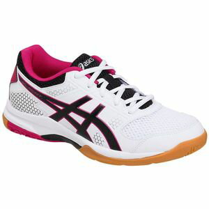 TVR719-0121-27.5 アシックス 男女兼用 バレーボール シューズ（ホワイト×ブライトローズ・27.5cm） asics GEL-ROCKET 8の画像