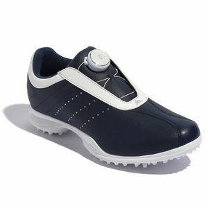 AD18SS F33606 240 アディダス レディース・スパイク・ゴルフシューズ（カレッジネイビー/シルバーメット/ランニングホワイト・24.0cm） Adidas 18SS Driver Boa2 F33606の画像