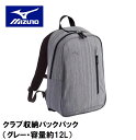 C3JCP805-05 ミズノ クラブ収納バックパック(グレー・容量約12L) MIZUNO