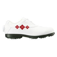 98625XW25 フットジョイ レディース・ゴルフシューズ （ホワイト×レッド・サイズ：25.0cm） footjoy ウィメンズ イーコンフォート ボアの画像