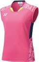 YO-20563-638-M ヨネックス レディース ゲームシャツ(ノースリーブ)(ジュエルピンク・サイズ:M) YONEX