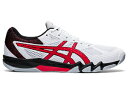 1071A029-101-27 アシックス メンズ バドミントンシューズ(ホワイト×クラシックレッド・27.0cm) asics GEL-BLADE 7