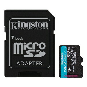SDCG3/512GB Kingston（<strong>キングストン</strong>） microSDXCメモリカード 512GB Class10 UHS-I U3 V30 A2 Canvas Go！ Plus