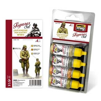 WW.II 日本兵用カラーセット【AMO-7040】 塗料 アモ