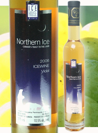 【カナダのアイスワイン】　[2006］　ノーザン・アイス　ヴィダル　アイスワイン　375ml　白　極甘口