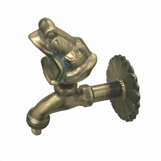 蛇口 カエル（ゴールド） / 立水栓 水栓柱 立水栓セット 蛇口 ガーデン...:jjpro:10002658