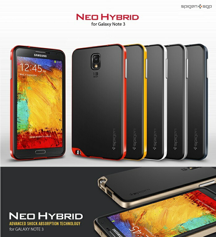 SPIGEN SGP Neo Hybrid Series ネオハイブリッド ギャラクシーNote3/GALAXYNote3/ギャラクシー/ノート3/ギャラクシーノート3/Note 3/カバー/docomo/au/スマートフォン/スマホケース/スマホ/バンパー/ドコモ/エーユーGALAXY Note3 SC-01F SCL22 ケースメール便送料無料！レビューを書いたら保護シートプレゼント★