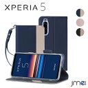Xperia5 ケース 手帳 ストラップ付 SO-01M S...