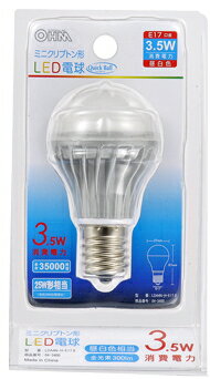 【オーム電機】　ミニクリプトン形LED電球　3．5W　昼白色　LDA4N-H-E17 8...:joint-service:10014309