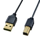 サンワサプライ極細USBケーブルUSB2.0A-Bタイプブラック0.5mKU20-SL05BK