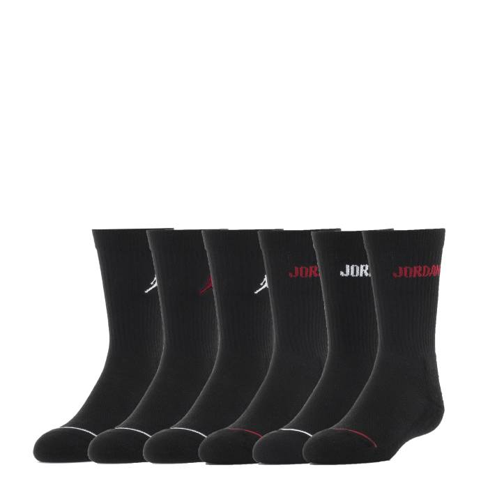 ナイキ ジョーダン Jordan 【 6 Pack Small Legend Crew Unisex Black 】 Legend レジェンド クルー キッズ ベビー マタニティ キッズファッション 靴下 レッグウェア 靴下 ユニセックス 黒色 ブラック