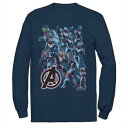 LICENSED CHARACTER キャラクター Tシャツ 紺 ネイビー 【 NAVY LICENSED CHARACTER AVENGERS ENDGAME GROUP TEE 】 メンズファッション トップス Tシャツ カットソー