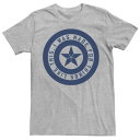 MARVEL Tシャツ ヘザー 【 HEATHER MARVEL AVENGERS SHIELD INSPIRATION TEE ATHLETIC 】 メンズファッション トップス Tシャツ カットソー
