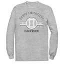 MARVEL 黒 ブラック ロゴ Tシャツ ヘザー EARTH'S 【 BLACK HEATHER MARVEL AVENGERS MIGHTIEST WIDOW LOGO TEE ATHLETIC 】 メンズファッション トップス Tシャツ カットソー
