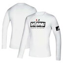 アディダス ADIDAS 白色 ホワイト マイアミ ハリケーンズ スリーブ Tシャツ 長袖 【 SLEEVE ADIDAS WHITE CREATOR PARLEY TSHIRT MIA 】 メンズファッション トップス Tシャツ カットソー