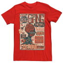 LICENSED CHARACTER キャラクター Tシャツ 赤 レッド 【 RED LICENSED CHARACTER THE BIG BANG THEORY SHELDON COOPER QUOTES POSTER TEE 】 メンズファッション トップス Tシャツ カットソー